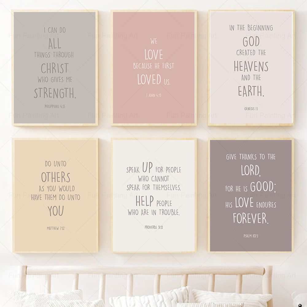 School Kids Education Quotes - Bambini Versetto della Bibbia Citazioni Stampe