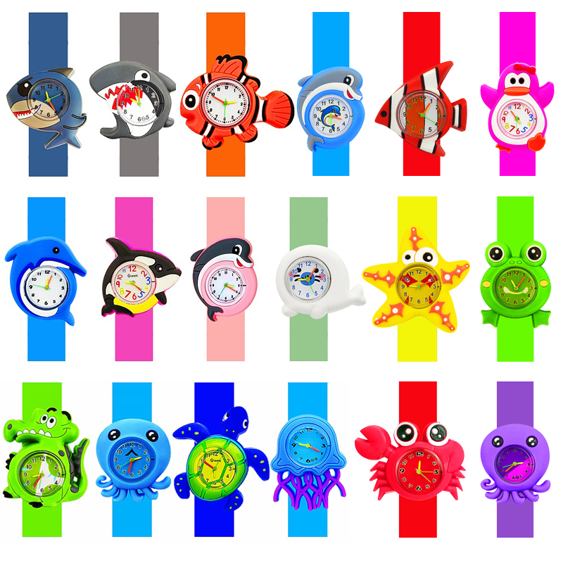 Kids Educational Watch - Cartoon Dolphins Sharks Orologi per bambini