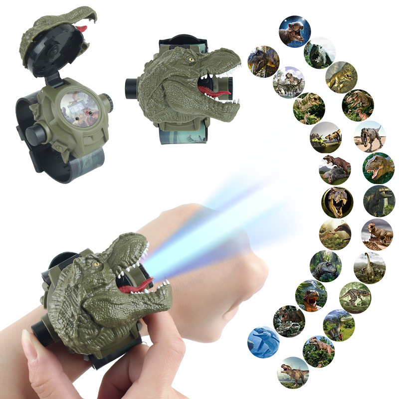 Kids Educational Watch - Bambini dinosauro proiezione orologio cartone animato