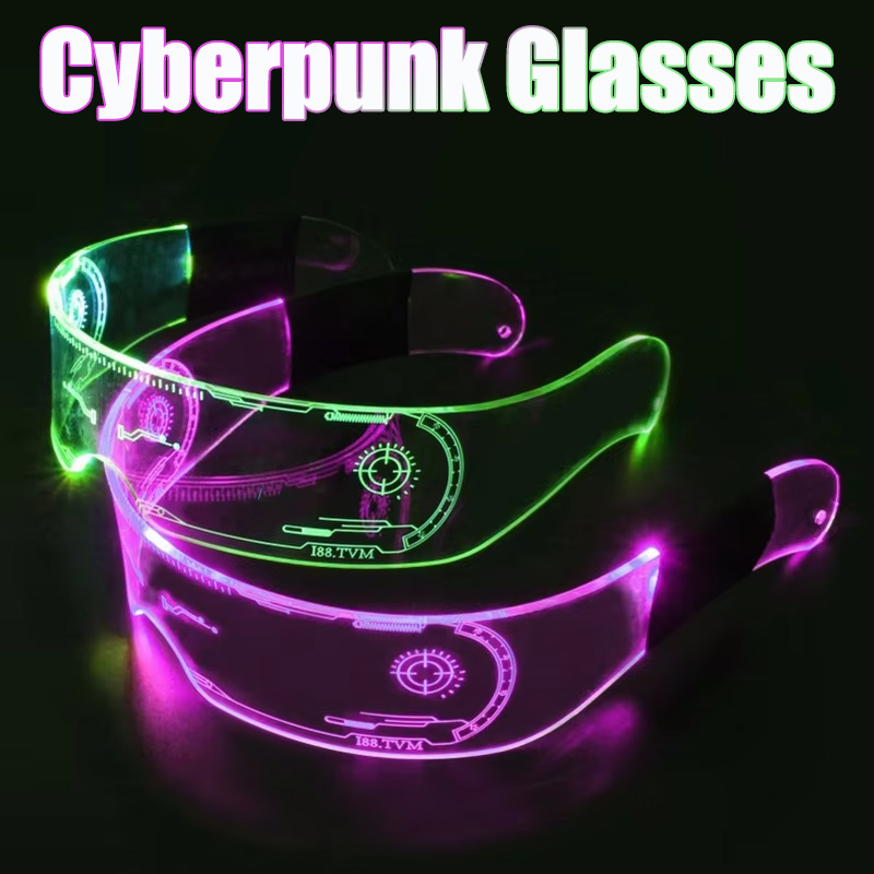 Kids Educational Songs - Occhiali LED Elettrici Cyberpunk, Occhiali Sensuali