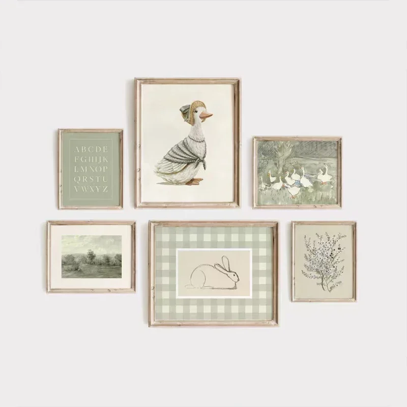 Kids Early Education - Green Bohemian Nursery Gallery Poster da