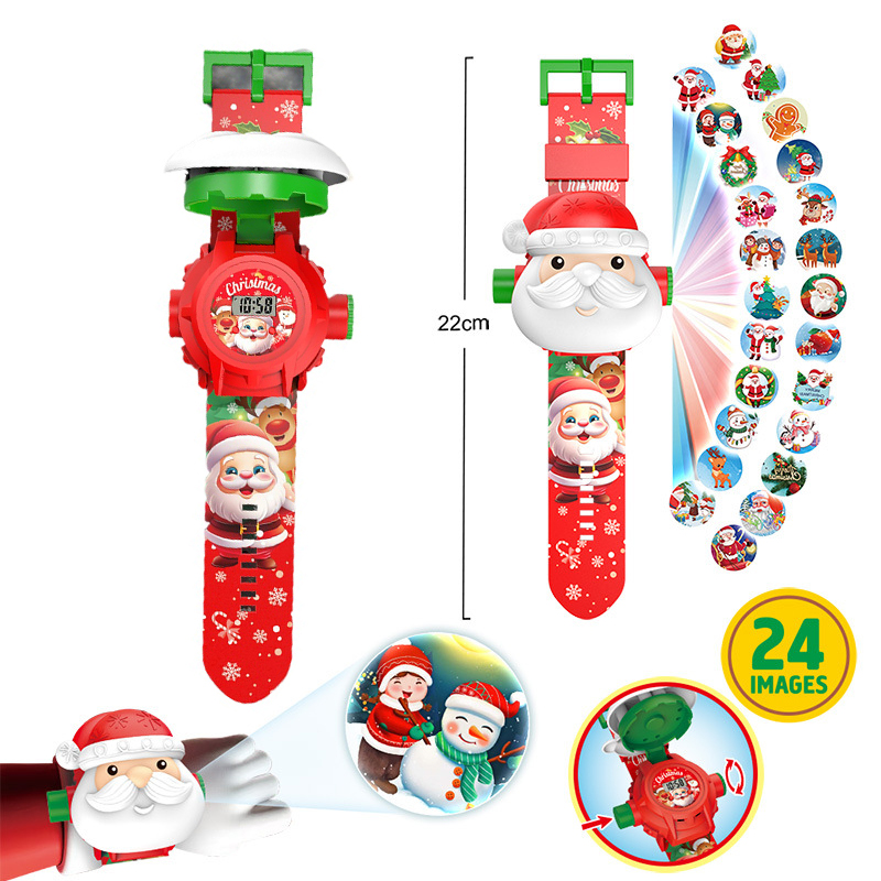 Kids Educational Watch - Orologio da proiezione natalizia per bambini