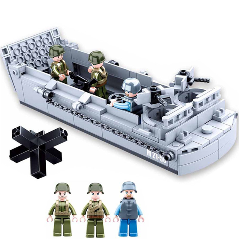 Kids Education World - Sluban WW2 US Militare Higgins Landing