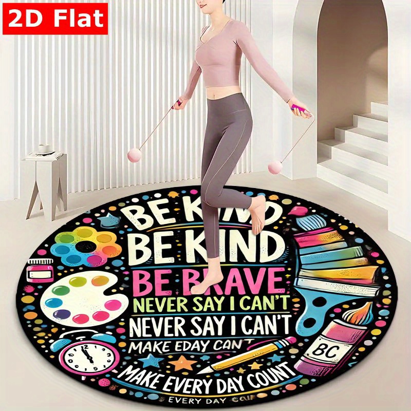 Tappeto rotondo in flanella co - School Kids Education Quotes recensione e prezzo