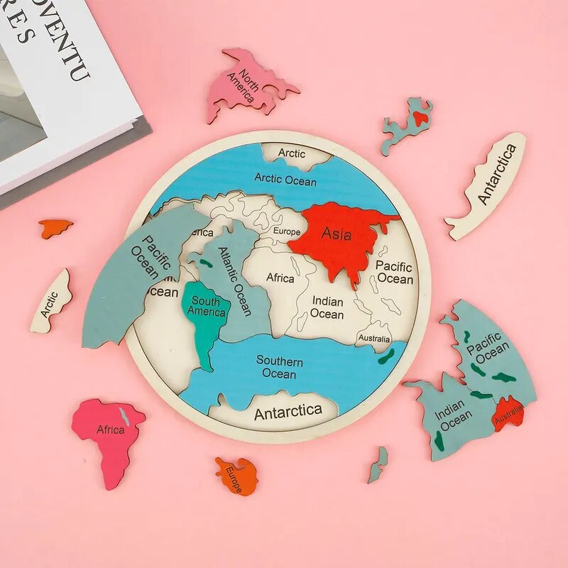 Puzzle in Legno della Mappa de - Puzzle Map World recensione e prezzo