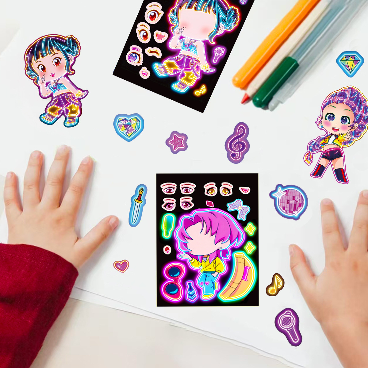 8 Pezzi Adesivi Divertenti per - Kids Education Music recensione e prezzo