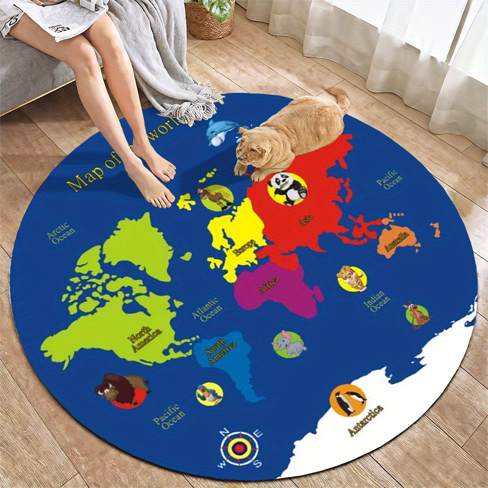 Tappeto Rotondo con Mappa del  - Kids Education World recensione e prezzo