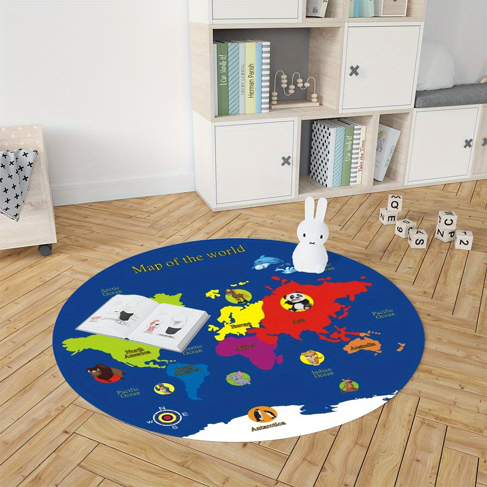 Tappeto Rotondo con Mappa del  - Kids Education World recensione e prezzo