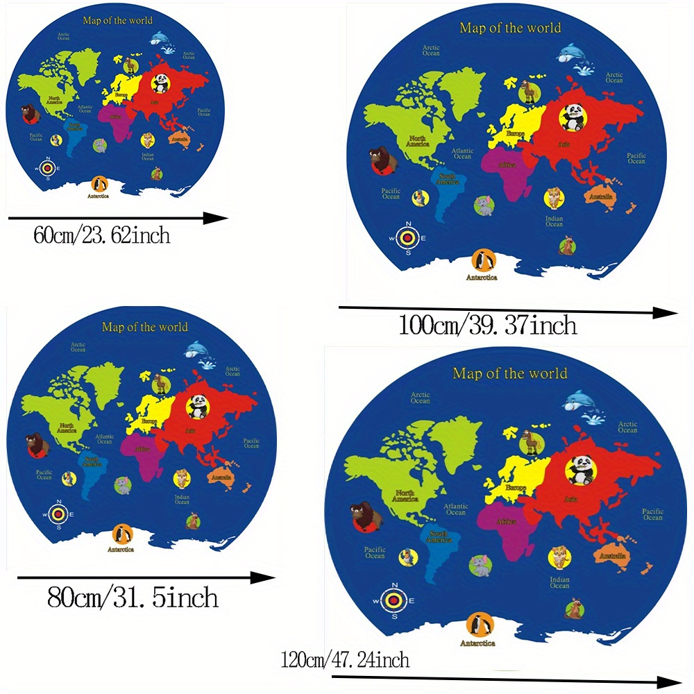 Tappeto Rotondo con Mappa del  - Kids Education World recensione e prezzo