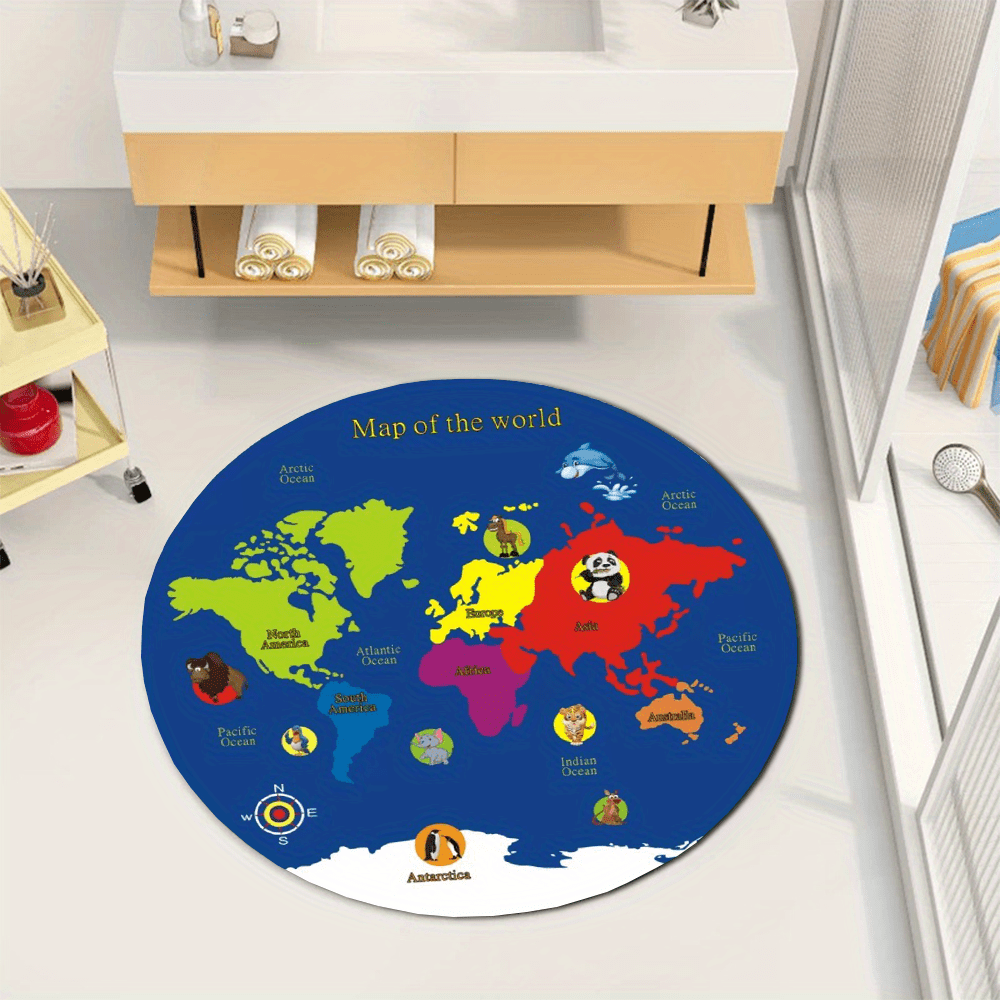 Tappeto Rotondo con Mappa del  - Kids Education World recensione e prezzo