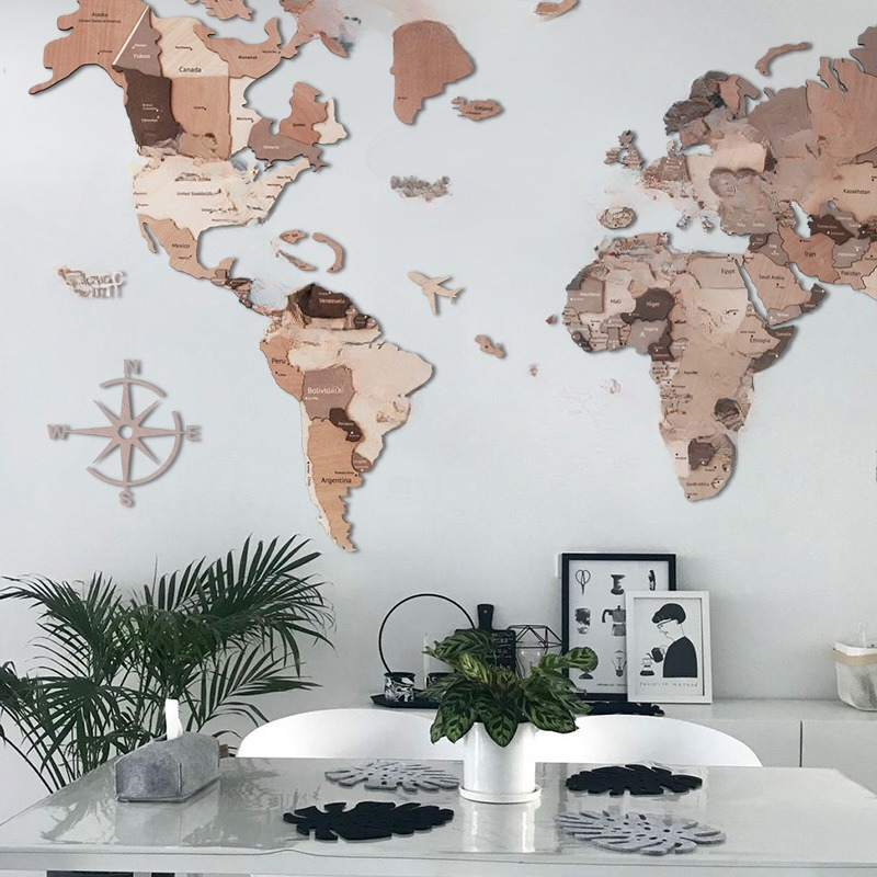 Mappa del mondo in legno masse - Puzzle Map World recensione e prezzo