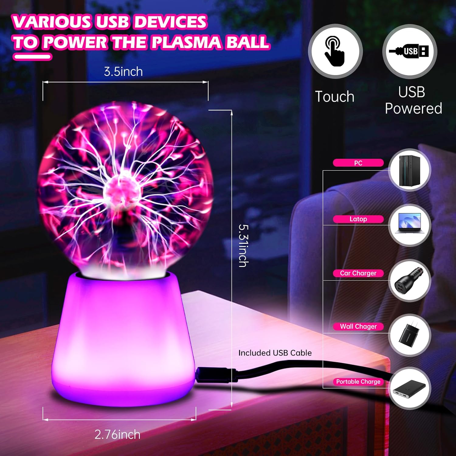 Lampada a sfera al plasma Touc - Globe Interactive Light recensione e prezzo