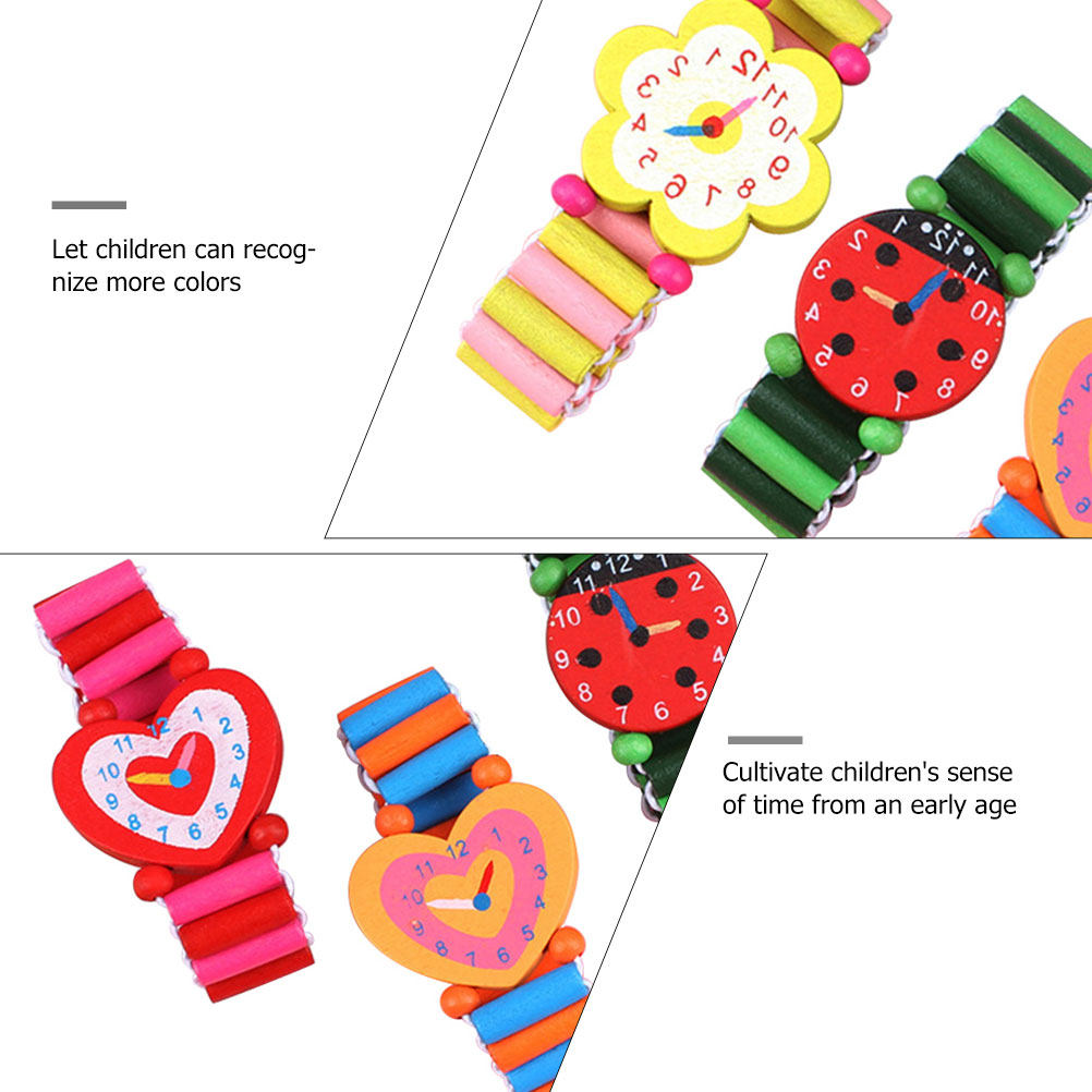 5 Pezzi Orologio in Legno per  - Kids Educational Watch recensione e prezzo