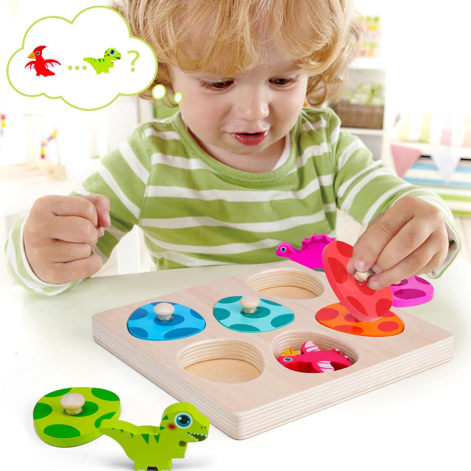 Dinosauro in legno Puzzle Gioc - Kids Educational Game 3 recensione e prezzo